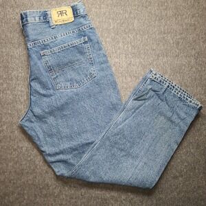 Real Ranch Jeans Men's 38x32 Blue Denim Regular Fit Straight Leg 100%‎ Cotton